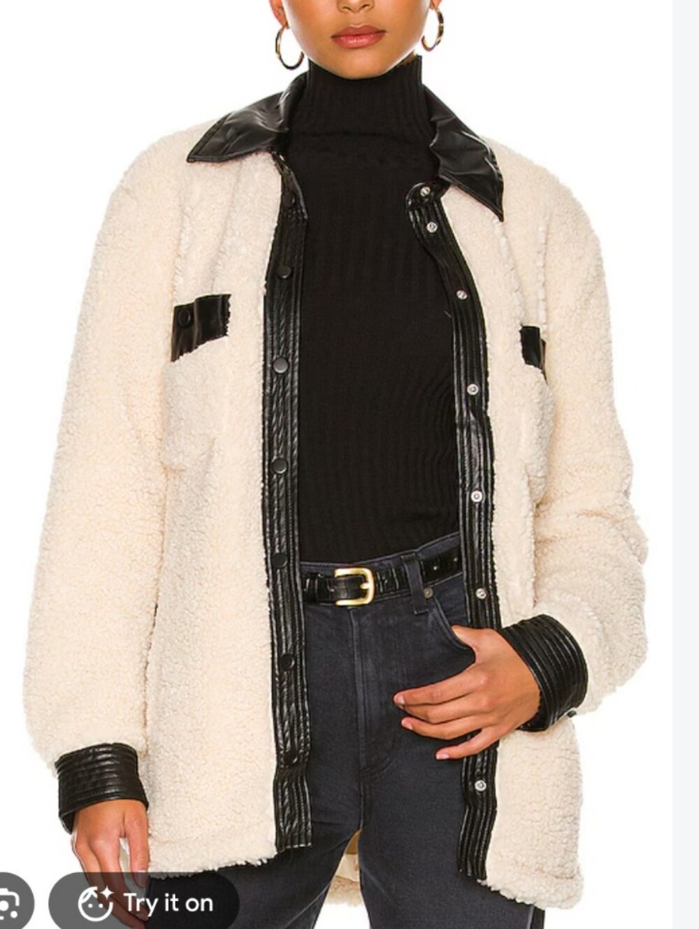 Blank NYC Sherpa Jacket Mourning Routine